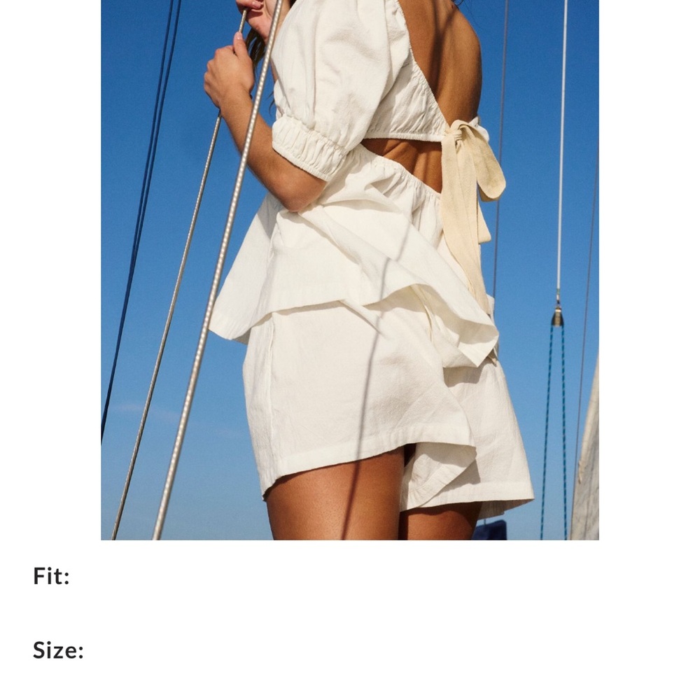 Free People Cream Puff-Sleeve Set